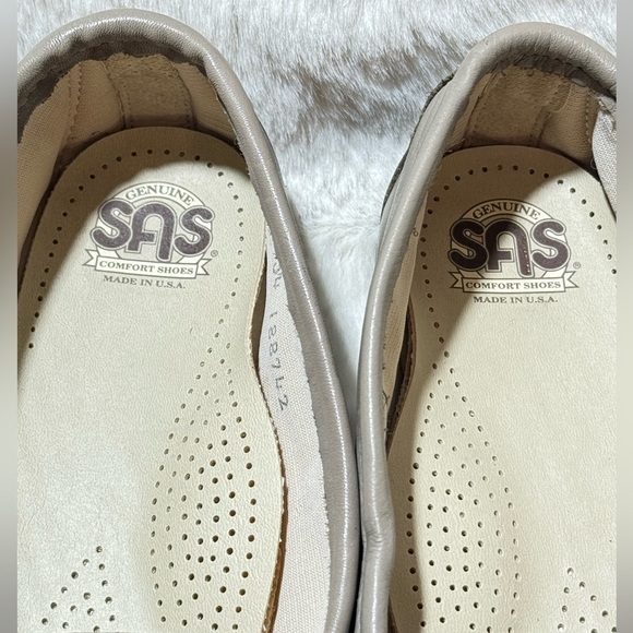 NEW SAS Wink Tripad Comfort BONE Slip On Penny Loafers Shoes Womens Size 5 1/2 M - Picture 6 of 9